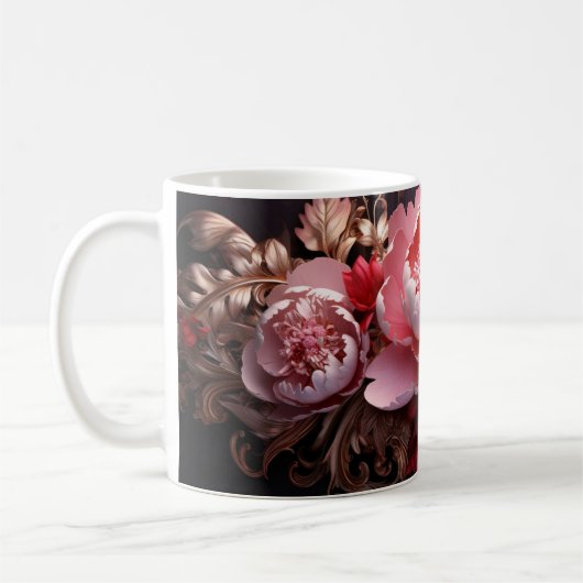 3D Floral Mug Koffiemok (Links)