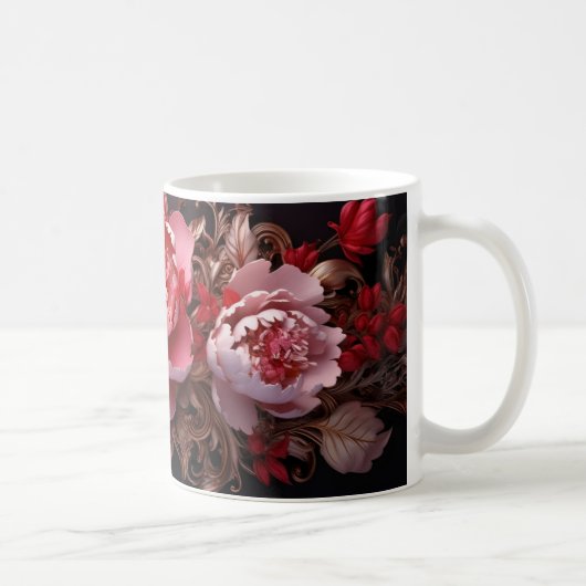 3D Floral Mug Koffiemok (Rechts)
