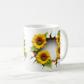 3D Floral Mug Koffiemok (Voorkant rechts)