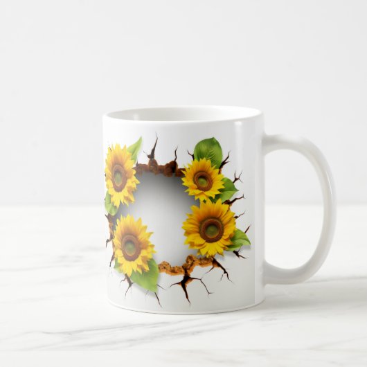 3D Floral Mug Koffiemok (Rechts)