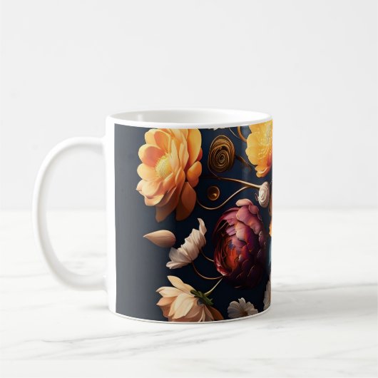 3D Floral Mug Koffiemok (Links)