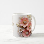 3D Floral Mug Koffiemok (Voorkant rechts)