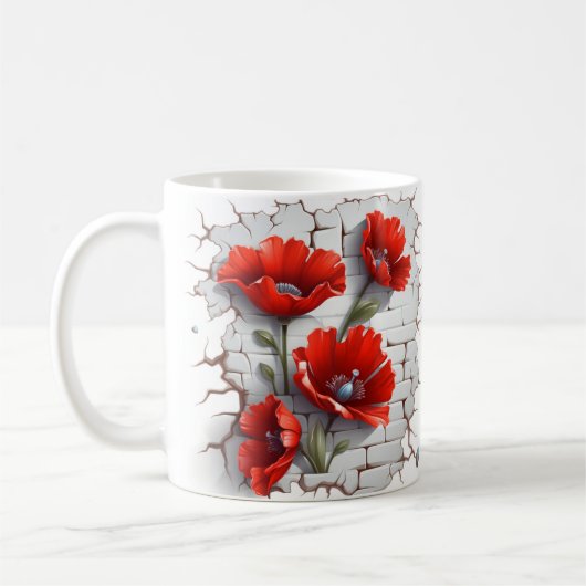 3D Floral Mug Koffiemok (Links)
