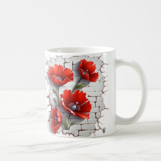 3D Floral Mug Koffiemok (Rechts)