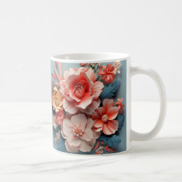 3D Floral Mug Koffiemok