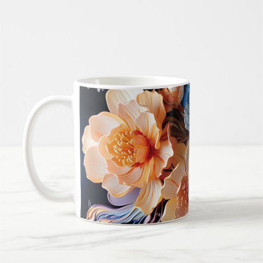 3D Floral Mug Koffiemok (Links)