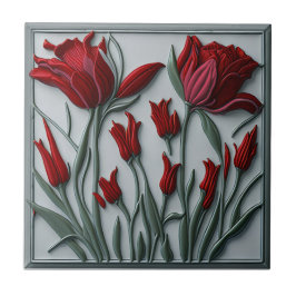 3D Floral Wall Decor Art Nouveau Keramische Tegel Tegeltje