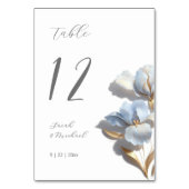 3D  Flower Blue Lily Wedding Kaart (Voorkant)