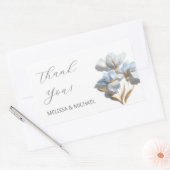 3D Flower Stylized Lily Thank You Rechthoekige Sticker (Envelop)