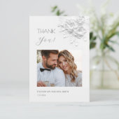 3D Flowers Paper Cut Roses Thank You Card Bedankkaart (Staand voorkant)