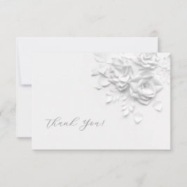 3D Flowers Paper Cut Roses Thank You Card Bedankkaart