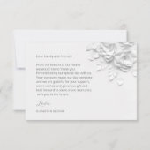 3D Flowers Paper Cut Roses Thank You Card Bedankkaart (Achterkant)