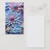 3D Flowers Pastel Patroon Oorbel Kaarten Visitekaartje (Voorkant / Achterkant)