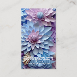 3D Flowers Pastel Patroon Oorbel Kaarten Visitekaartje