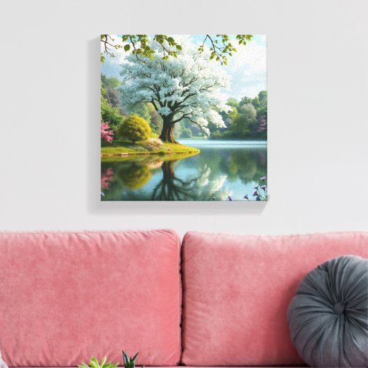 3D Forest Textured Wall Art Landscape Tree Canvas Afdruk (Insitu (Woonkamer))