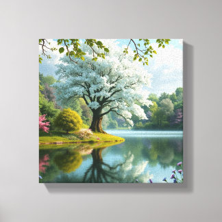 3D Forest Textured Wall Art Landscape Tree Canvas Afdruk