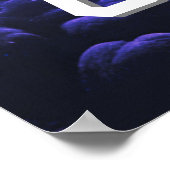 3D Fotowürfel im Weltraum mit Planeten Poster (Hoek)