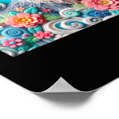 3d Fox-Sticker Poster (Hoek)