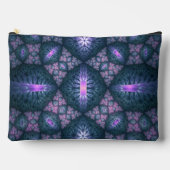 3D Fractal Art Abstract Patroon Blauw Paars Roze Etui (Voorkant)