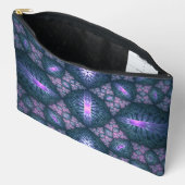 3D Fractal Art Abstract Patroon Blauw Paars Roze Etui (Open)