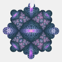 3D Fractal Art Abstract Patroon Blauw Paars Roze