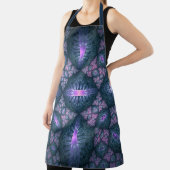 3D Fractal Art Abstract Patroon Blauw Paars Roze Schort (Insitu)