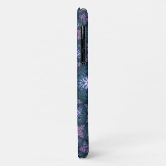 3D Fractal Art Pattern Turquoise Paars Pink Case-Mate iPhone Case (Achterkant/links)