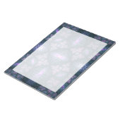 3D Fractal Art Pattern Turquoise Paars Pink Notitieblok (Schuin)