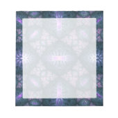 3D Fractal Art Pattern Turquoise Paars Pink Notitieblok (Voorkant)