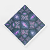 3D Fractal Art Pattern Turquoise Paars Pink Servet (Hoek)