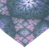 3D Fractal Art Pattern Turquoise Paars Pink Tafelkleed (Gekanteld)