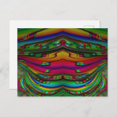 ~ 3D Fractal Design Pattern ~ Multicolor Briefkaart (Voorkant / Achterkant)