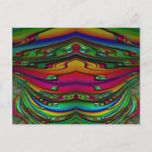 ~ 3D Fractal Design Pattern ~ Multicolor Briefkaart