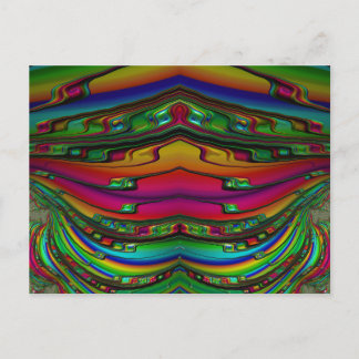 ~ 3D Fractal Design Pattern ~ Multicolor Briefkaart