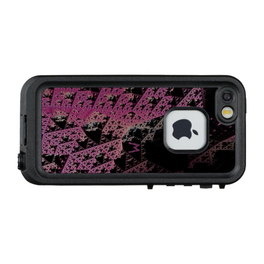 3D Fractal Geek Monogram gepersonaliseerd Hoesje 2 (Achterkant (horizontaal))