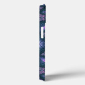 3D Fractal Kunstpatroon Turquoise Paars Roze Case-Mate iPhone Case (Achterkant / Rechts)