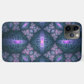 3D Fractal Kunstpatroon Turquoise Paars Roze Case-Mate iPhone Case (Achterkant (horizontaal))