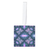 3D Fractal Kunstpatroon Turquoise Paars Roze Decoratie (Voorkant)