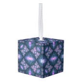 3D Fractal Kunstpatroon Turquoise Paars Roze Decoratie (Achter hoekig)
