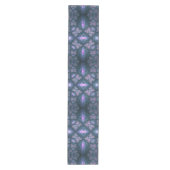 3D Fractal Kunstpatroon Turquoise Paars Roze Medium Tafelloper (Voorkant)