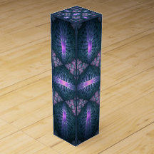 3D Fractal Kunstpatroon Turquoise Paars Roze