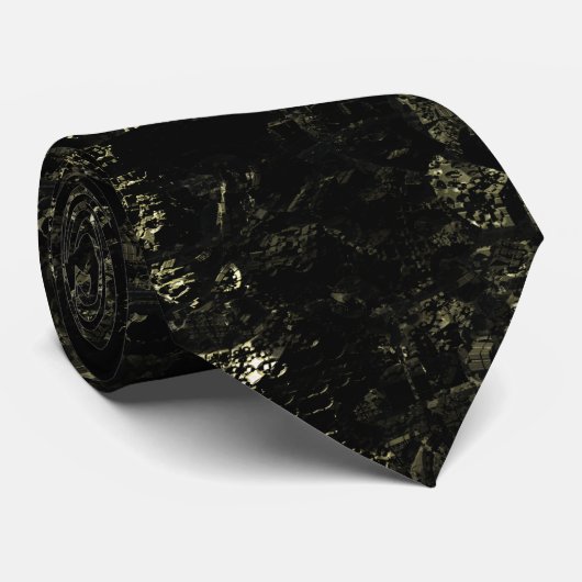 3D Fractal Mineral 2 Geek Stropdas (Opgerold)