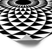 3D Fractal Optical Eye Pop White Illusion Poster (Hoek)