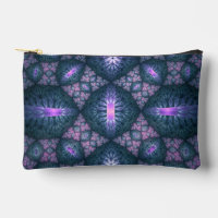 3D Fractale Kunst Abstract Patroon Blauw Paars Roz