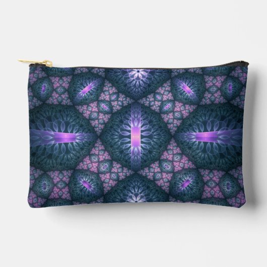 3D Fractale Kunst Abstract Patroon Blauw Paars Roz Etui (Voorkant)