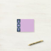 3D Fractale Kunst Abstract Patroon Blauw Paars Roz Post-it® Notes (Op bureau)