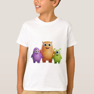 3D Friendly Monster Trio T-shirt