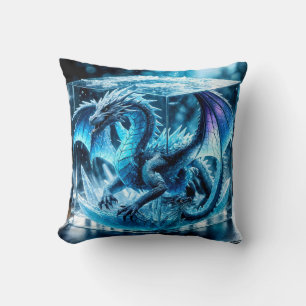 3D Frozen Dragon ingekapseld in Ice Cube Kussen