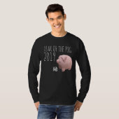 3D Funny Pig Chinees Nieuw Jaar aangepast Man Shir T-shirt (Voorkant volledig)