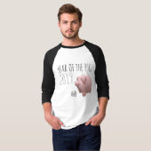 3D Funny Pig Chinees Nieuwjaar Verjaardag Man Shir T-shirt (Voorkant volledig)
